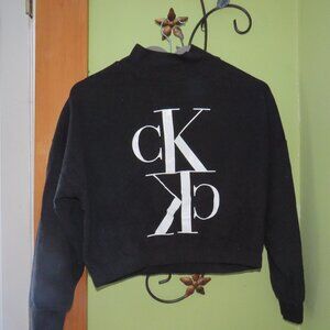 Calvin Klein Jeans Brand Cropped pullover Sweatshirt